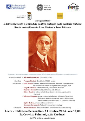 LOCANDINA CONVEGNO SU MATTEOTTI